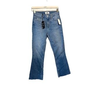 PAIGE BY ANTHROPOLOGIE Claudine High Rise Crop Flare Jeans‎ Women's Size 27 Blue